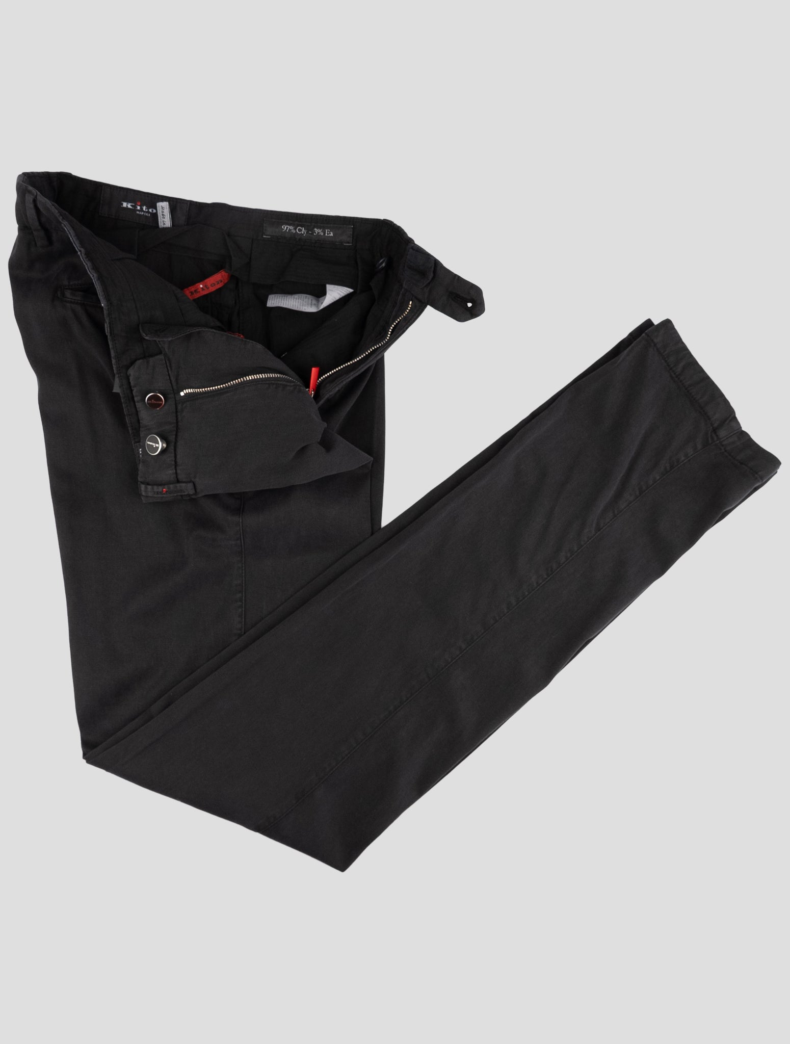 Kiton Black Lyocell Ea Pants