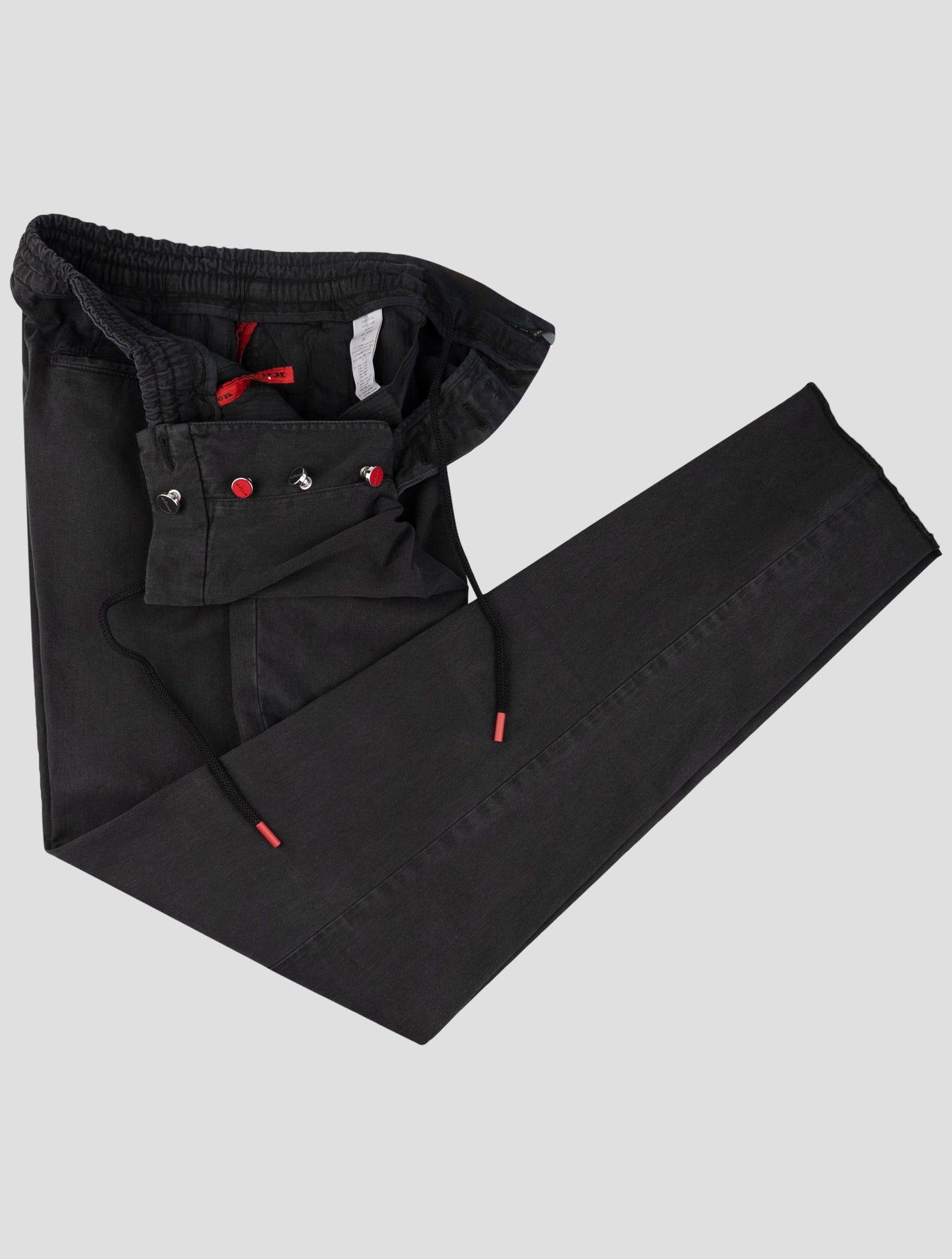 Kiton Black Lyocell Cotton Ea Pants