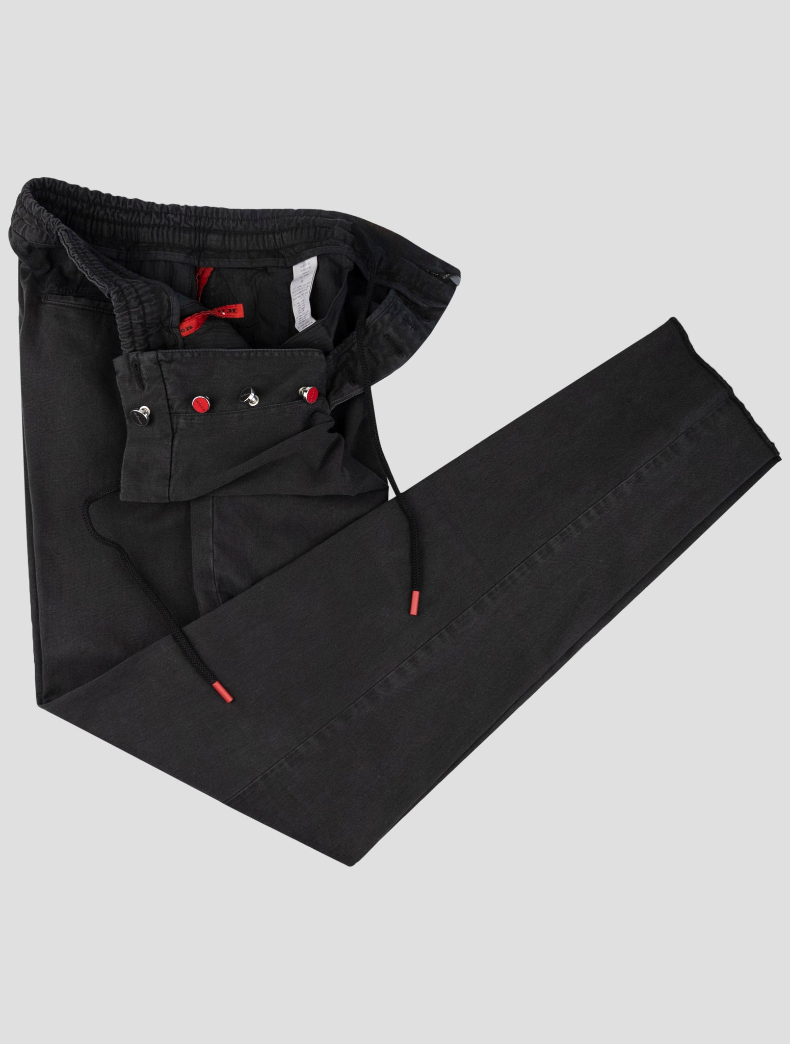 Kiton Black Lyocell Cotton Ea Pants