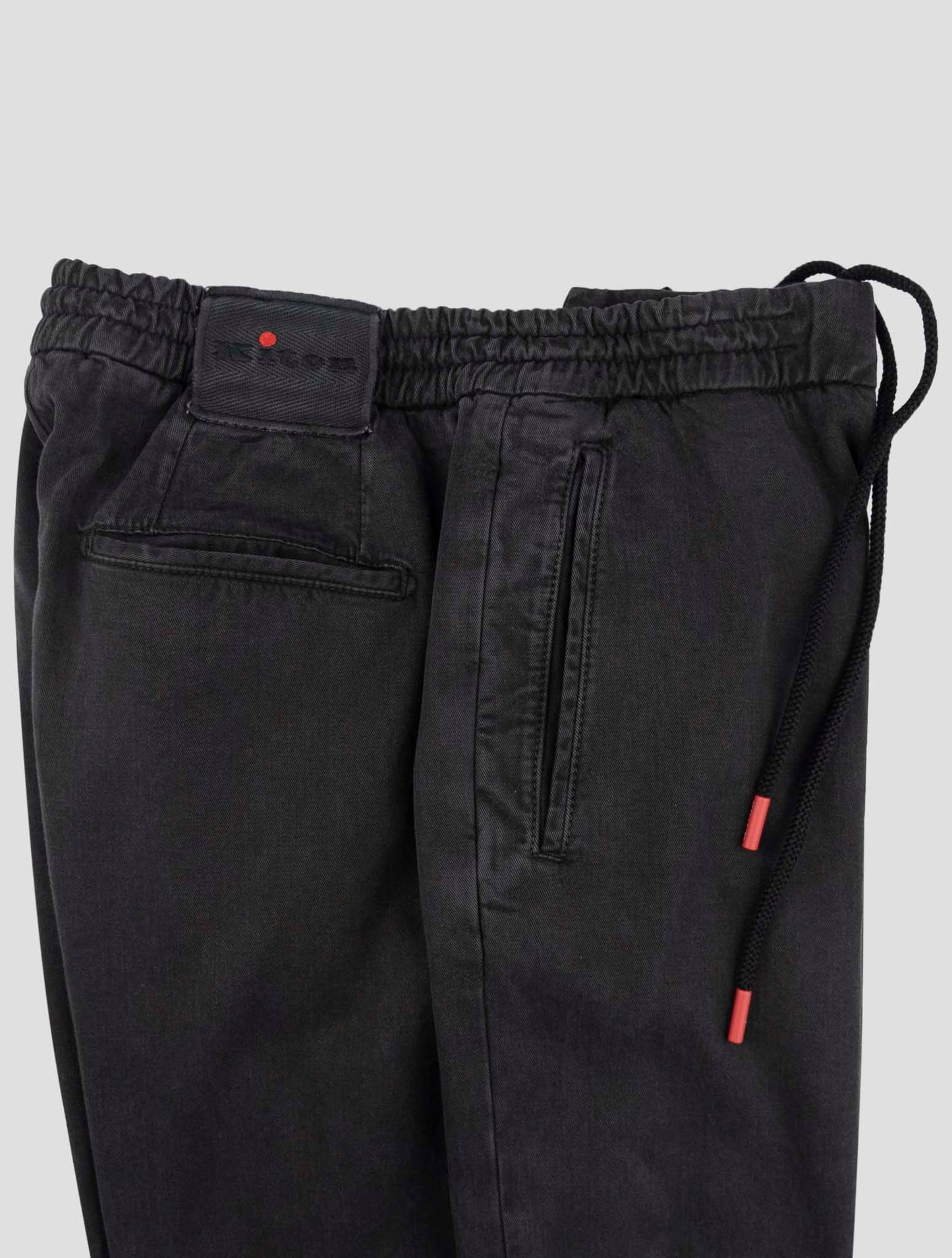 Kiton Black Lyocell Cotton Ea Pants