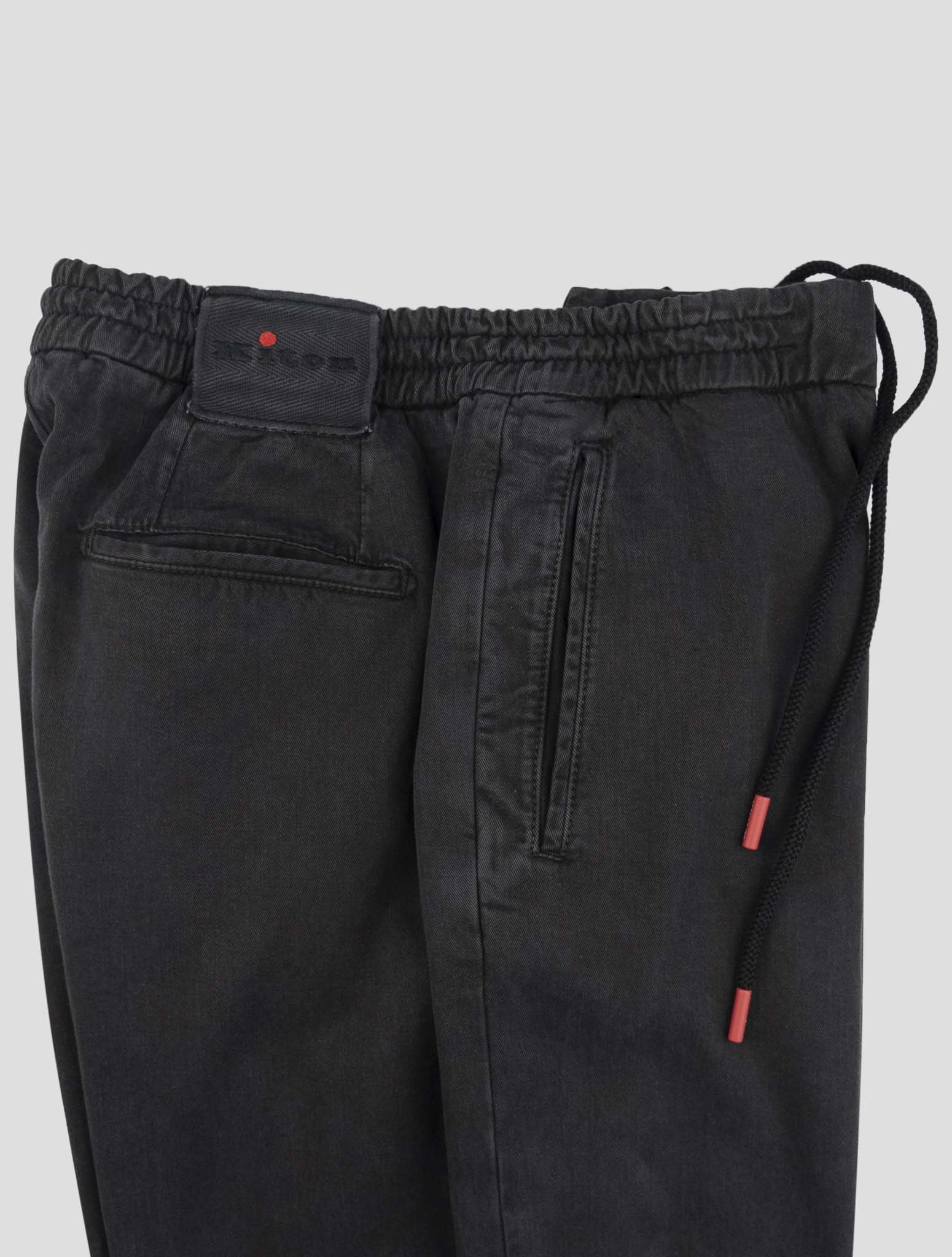 Kiton Black Lyocell Cotton Ea Pants