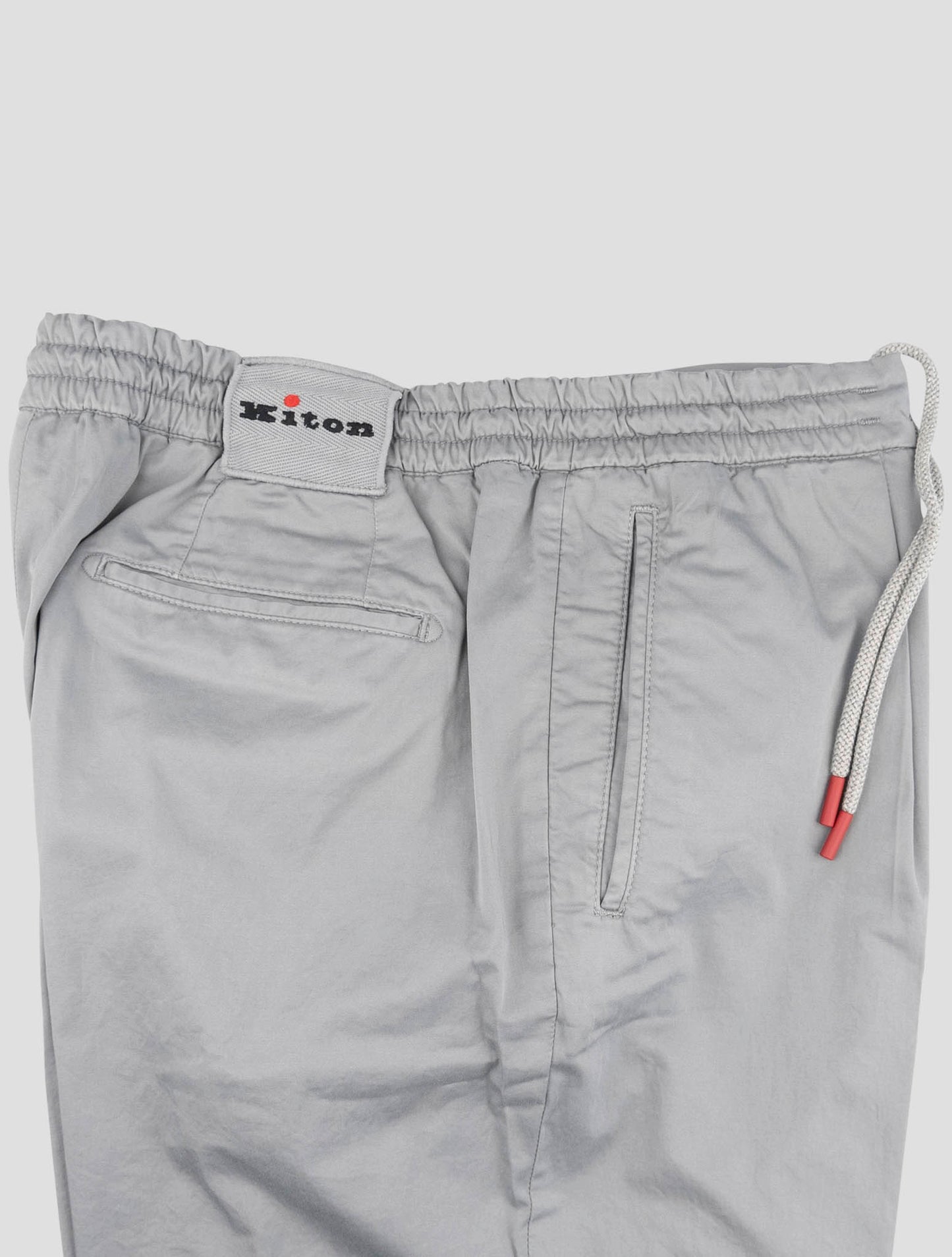 Kiton Gray Cotton Ea Pants
