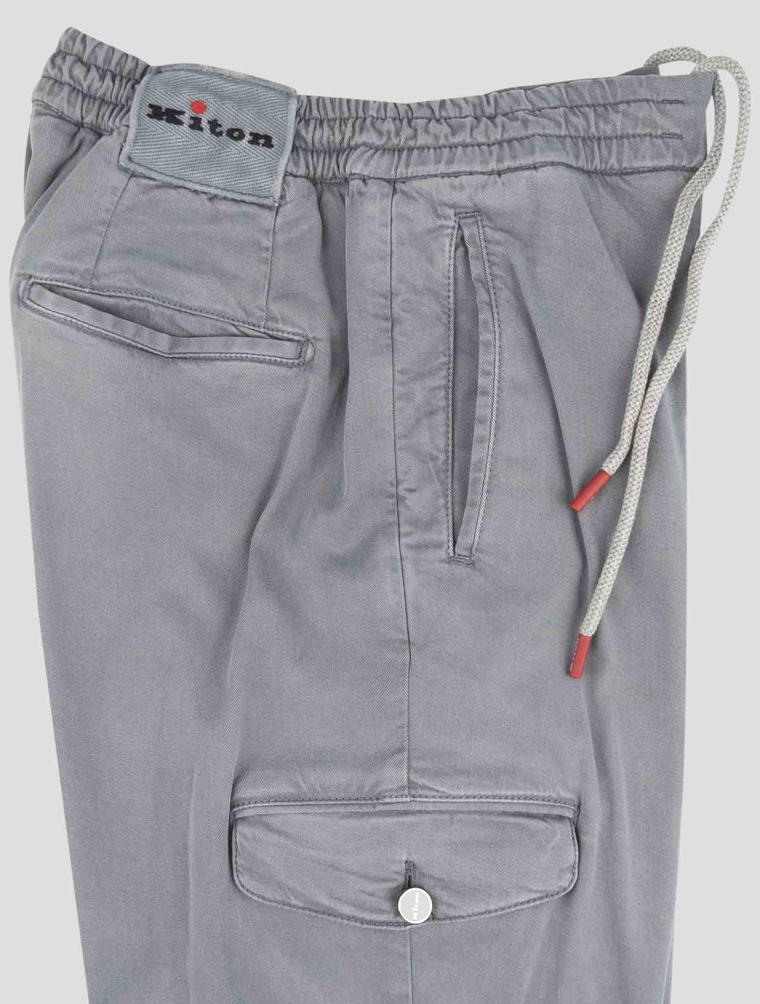 Kiton Gray Lyocell Ea Cargo Pants
