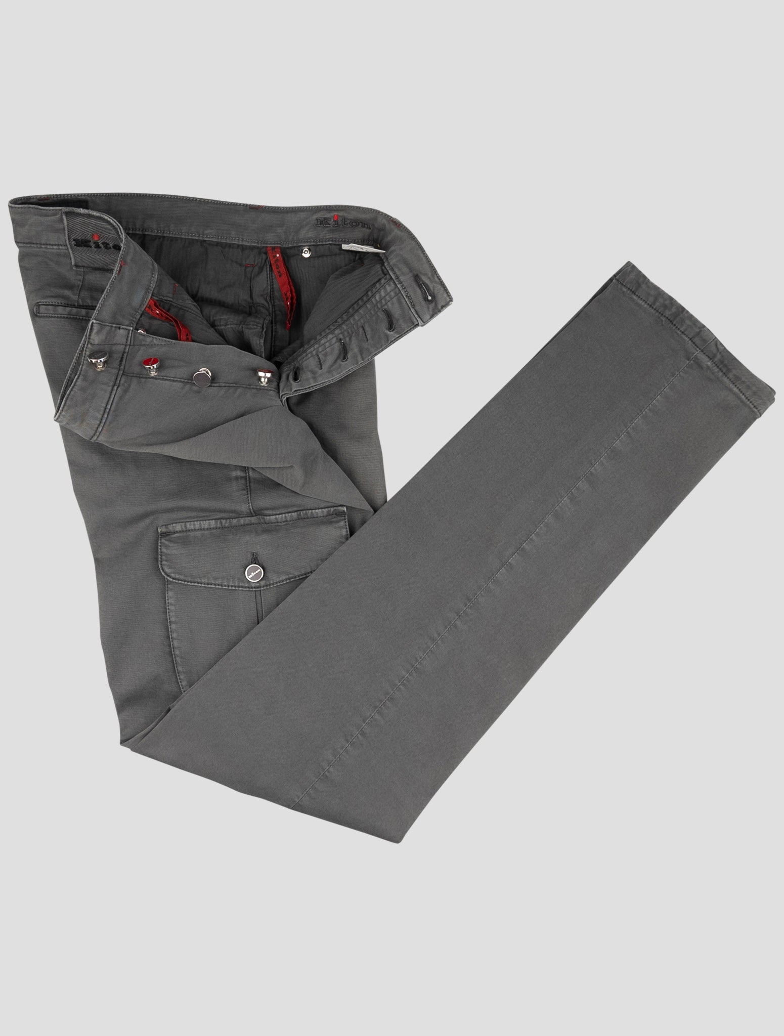 Kiton Gray Cotton Ea Cargo Pants