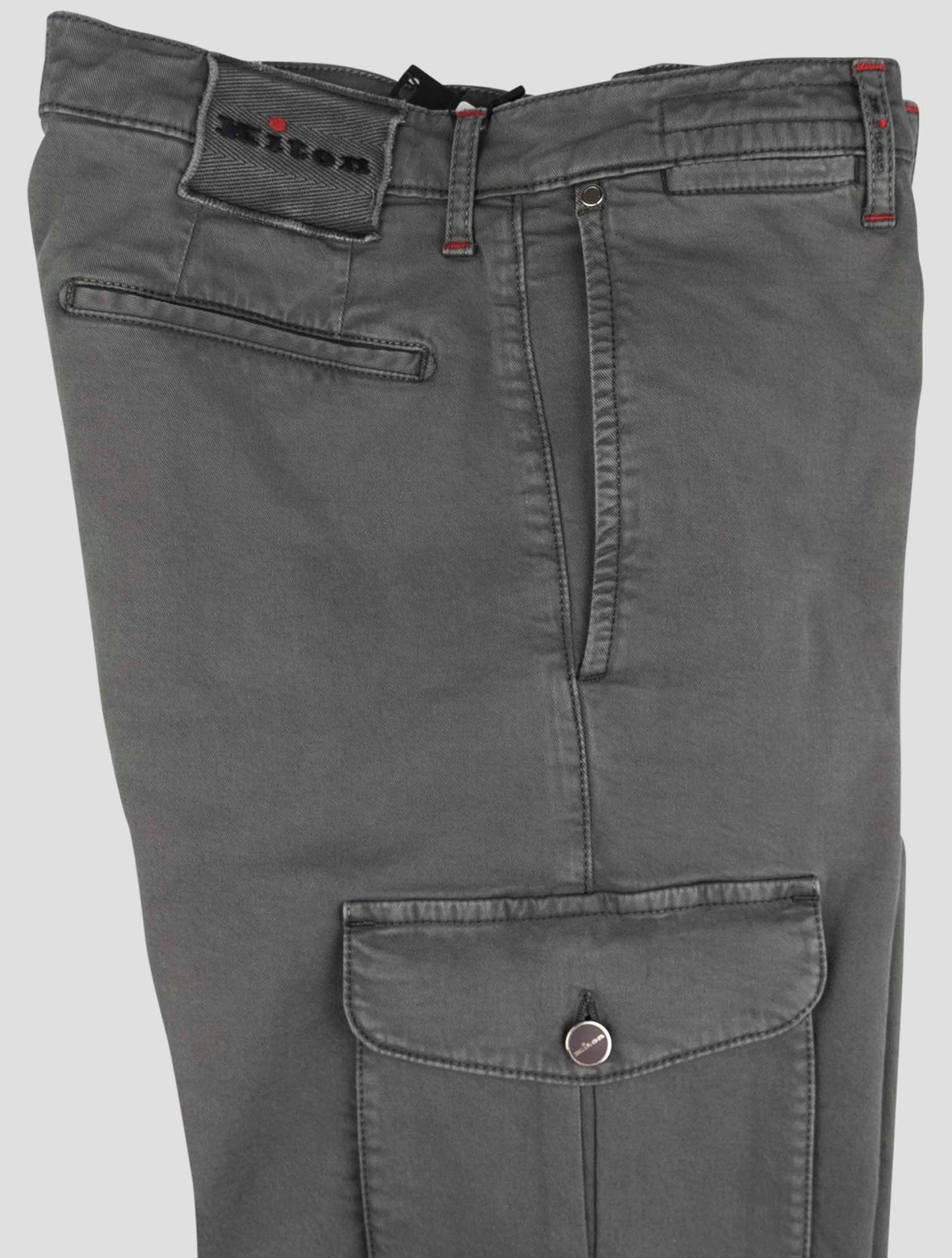 Kiton Gray Cotton Ea Cargo Pants