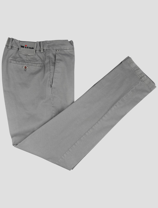 Kiton Gray Cotton Cashmere Ea Pants