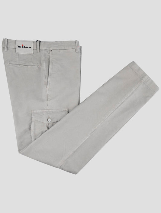 Kiton Gray Cotton Cashmere Ea Pants