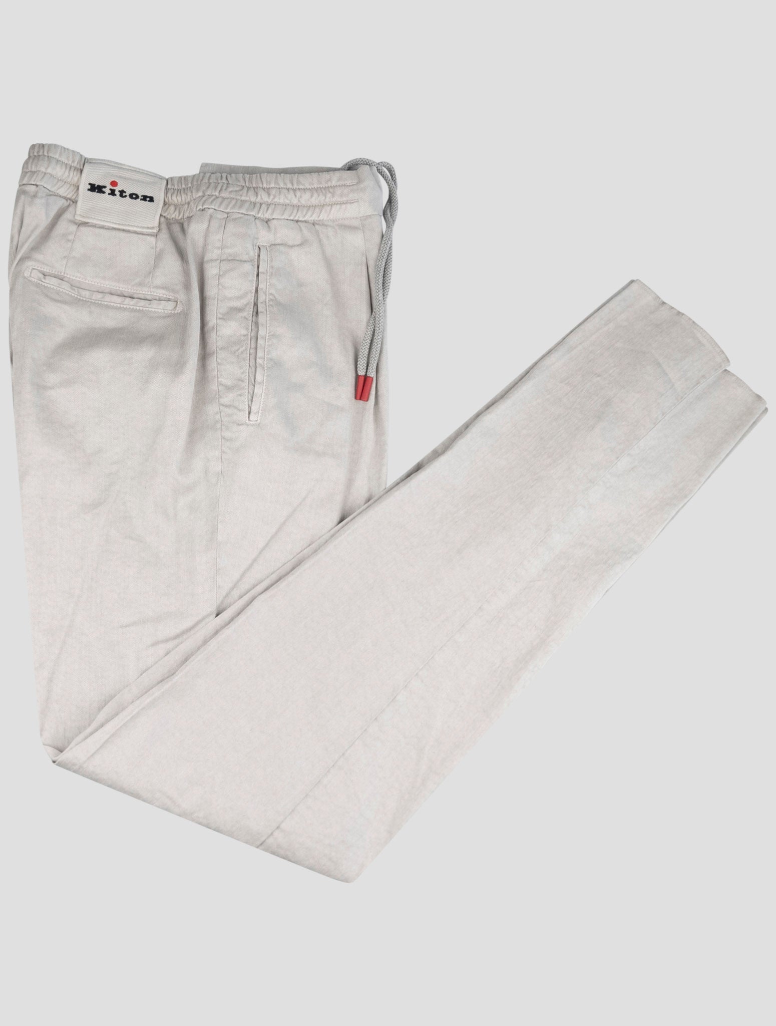 Kiton Gray Linen Cotton Ea Pants
