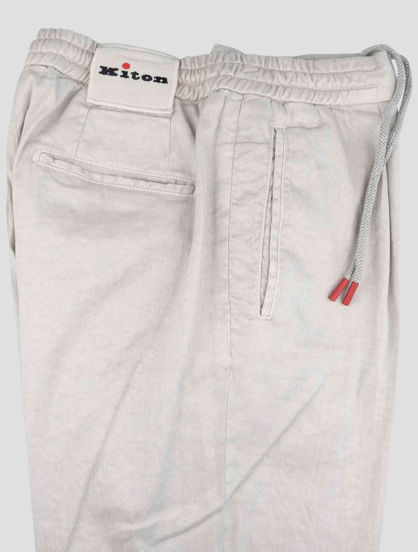 Kiton Gray Linen Cotton Ea Pants