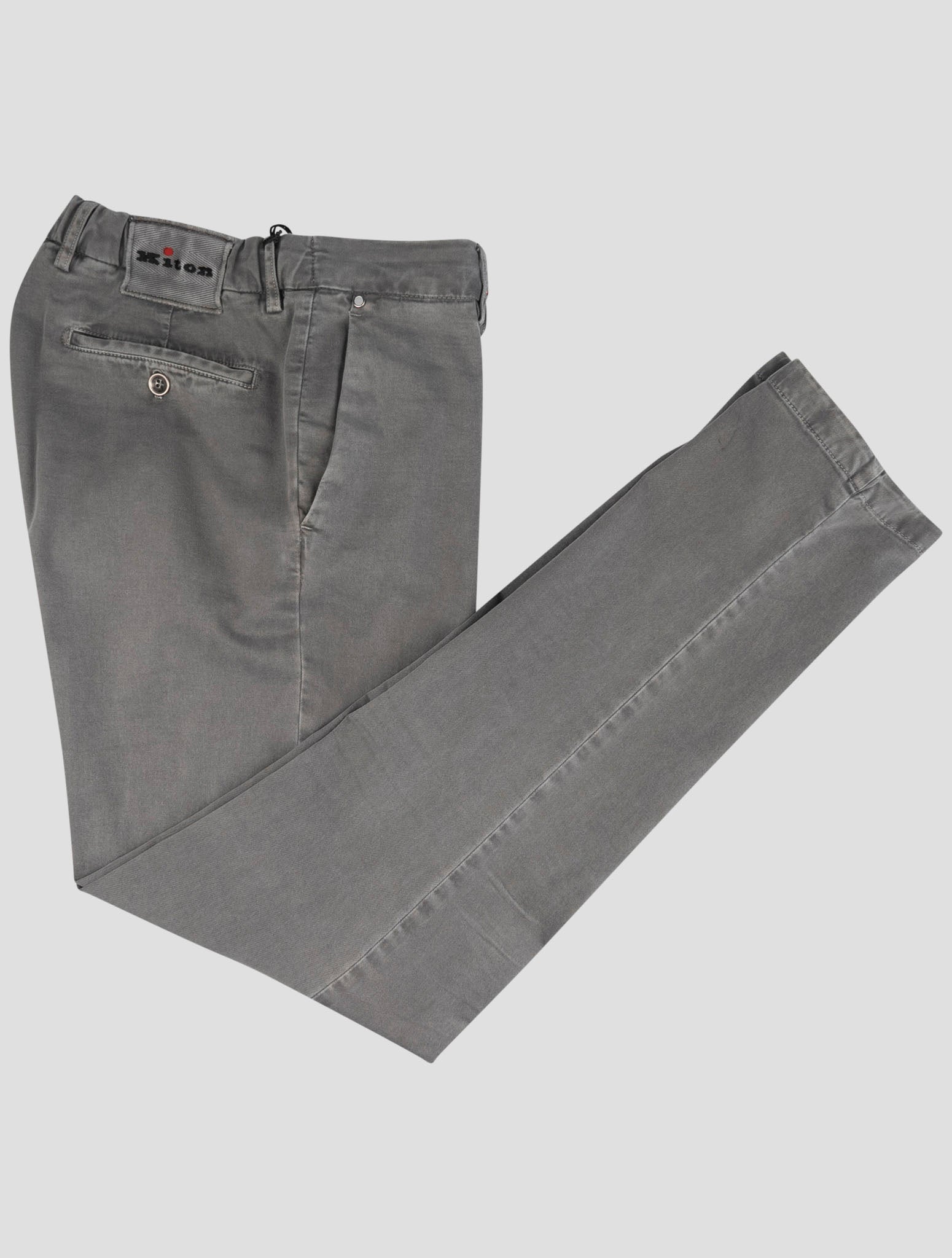 Kiton Gray Cotton Cashmere Ea Pants