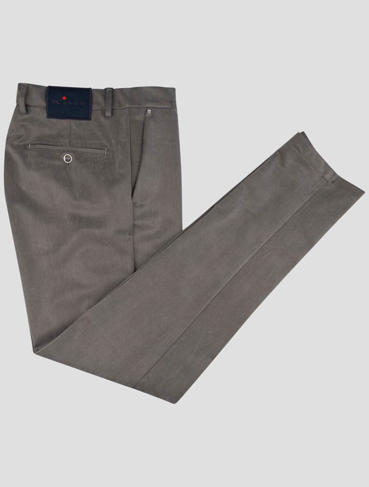 Kiton Gray Cotton Pl Ea Pants