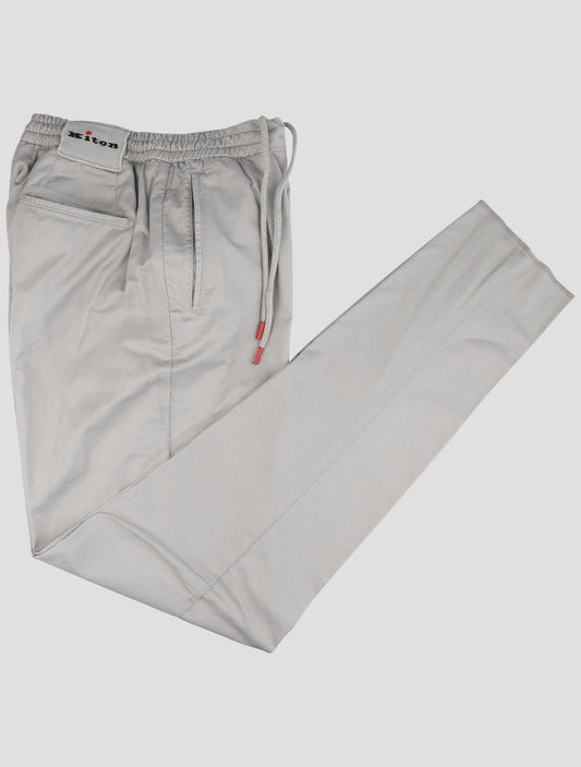 Kiton Gray Cotton Ea Pants