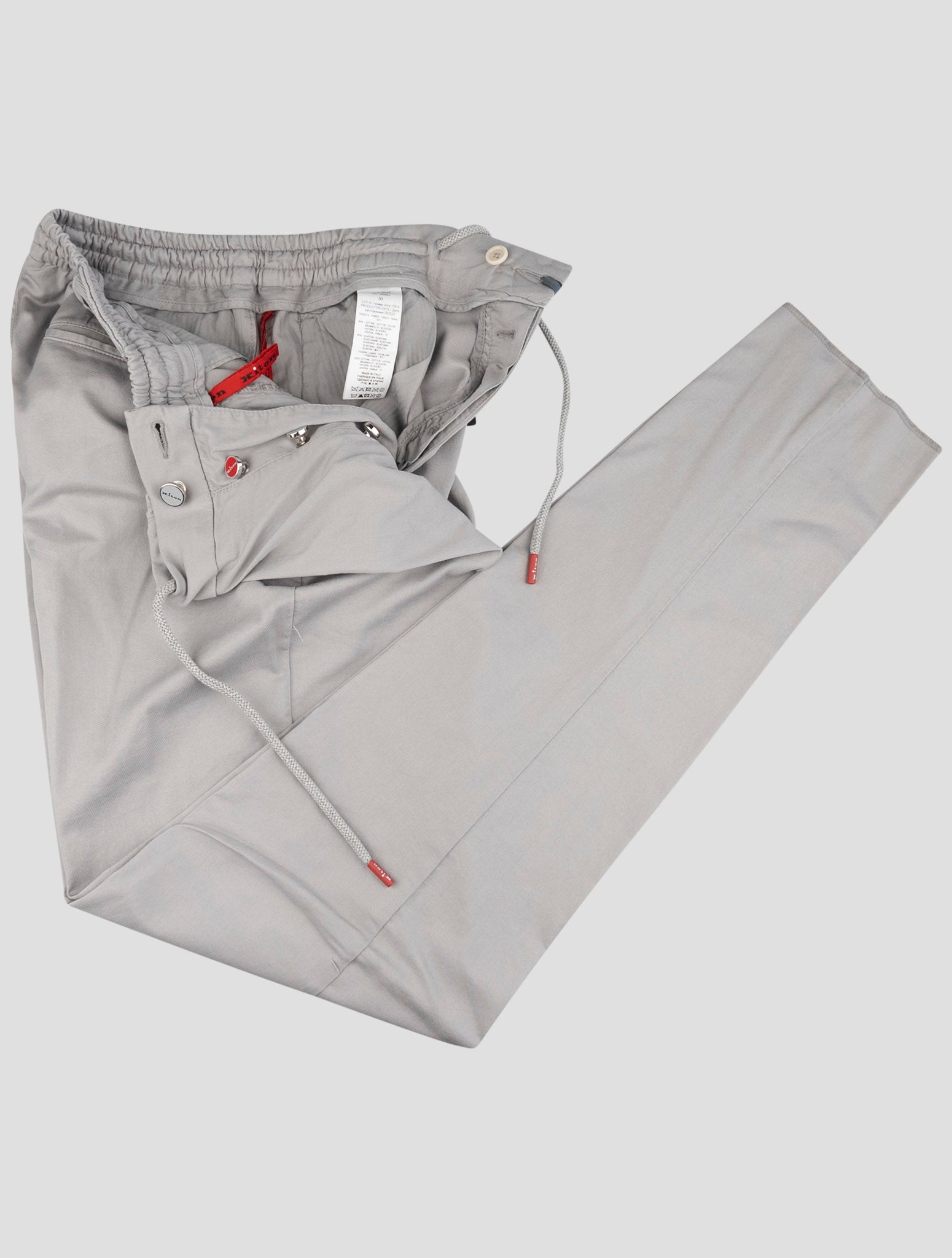 Kiton Gray Cotton Ea Pants
