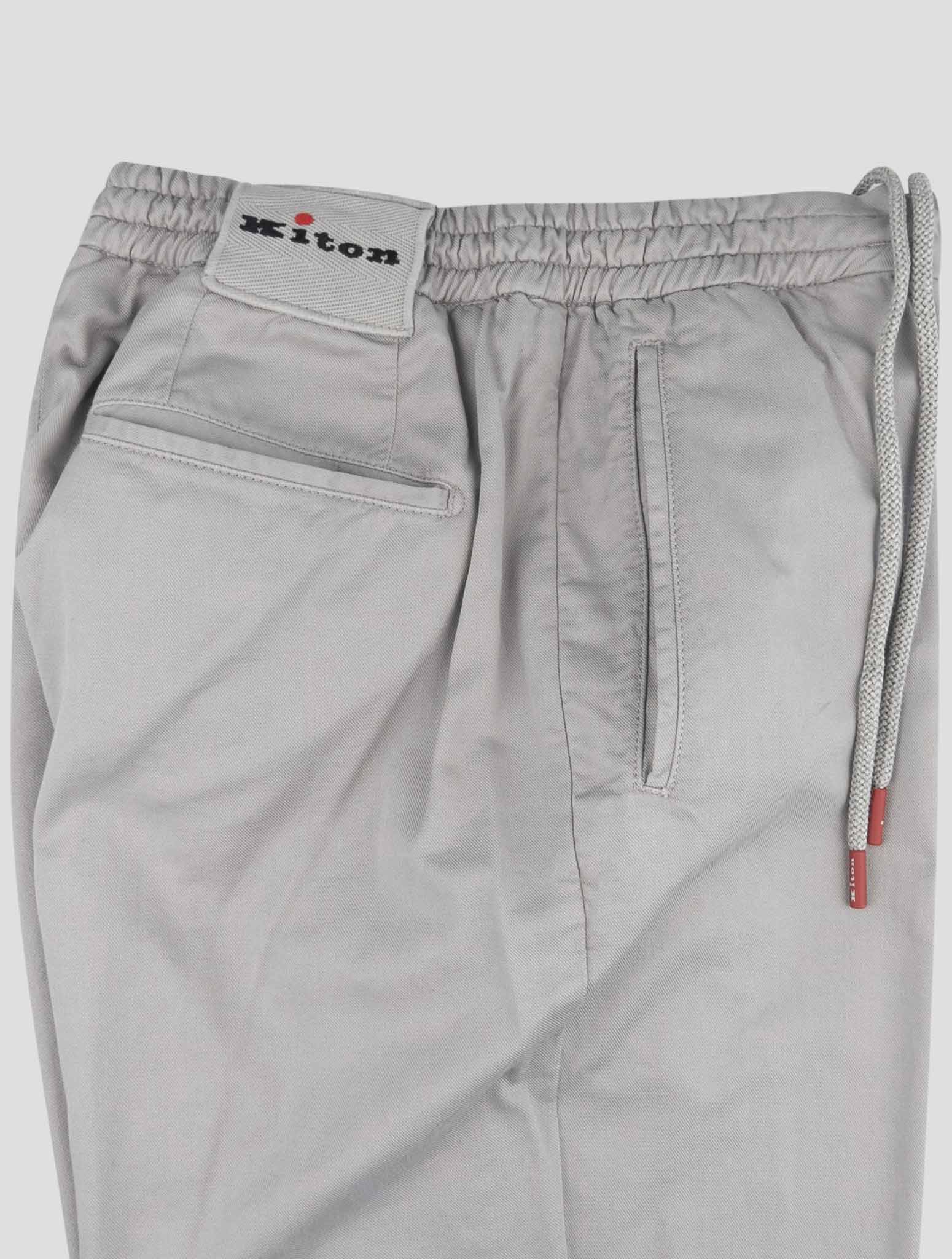Kiton Gray Cotton Ea Pants