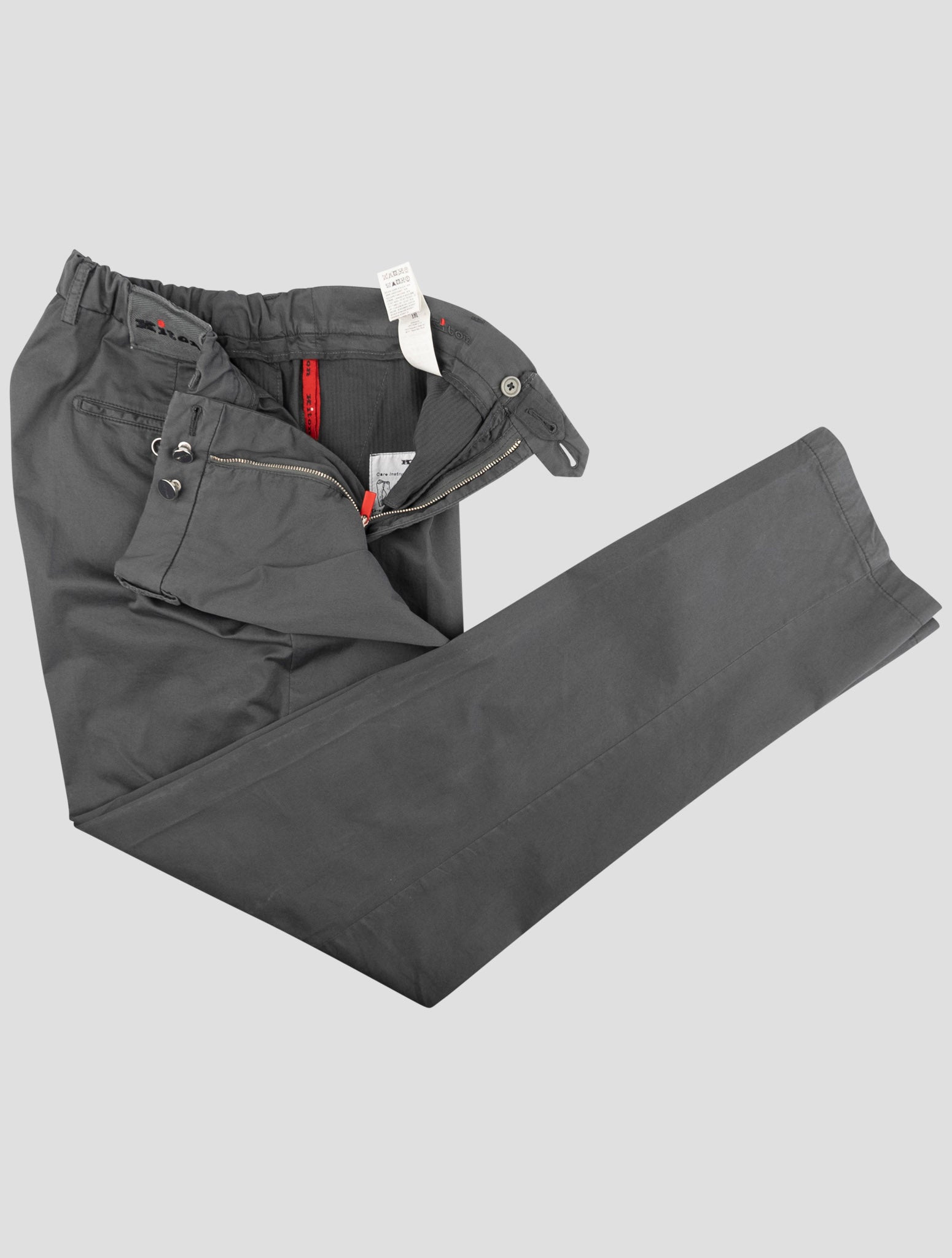 Kiton Gray Cotton Ea Pants