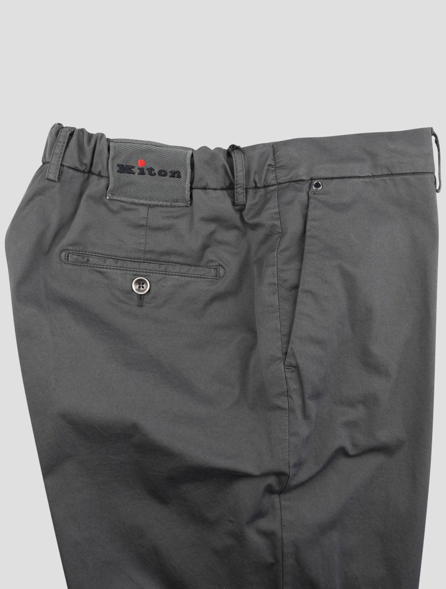Kiton Gray Cotton Ea Pants