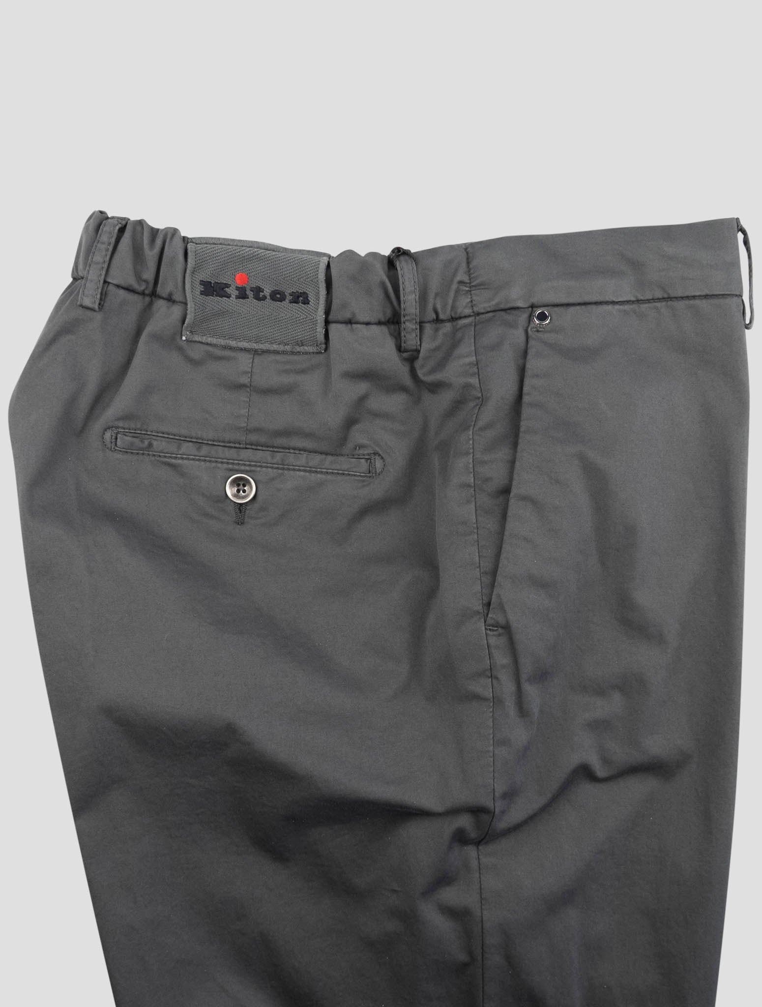 Kiton Gray Cotton Ea Pants