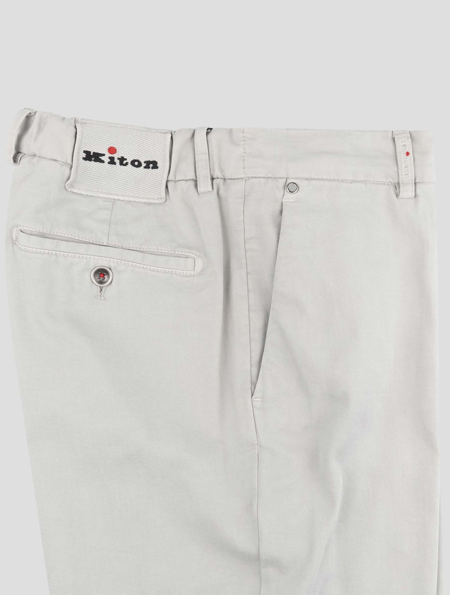Kiton Gray Cotton Cashmere Ea Pants
