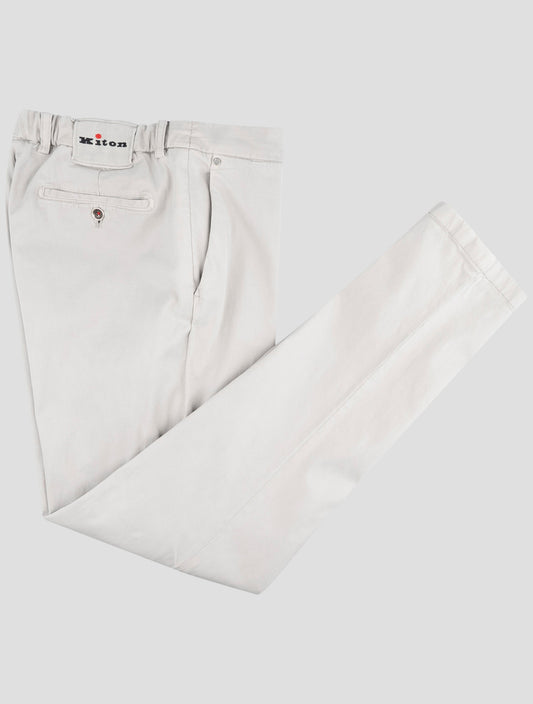 Kiton Gray Lyocell Cotton Ea Pants