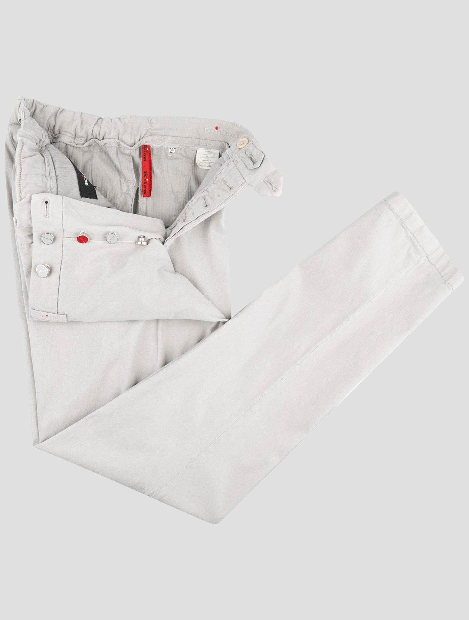 Kiton Gray Lyocell Cotton Ea Pants
