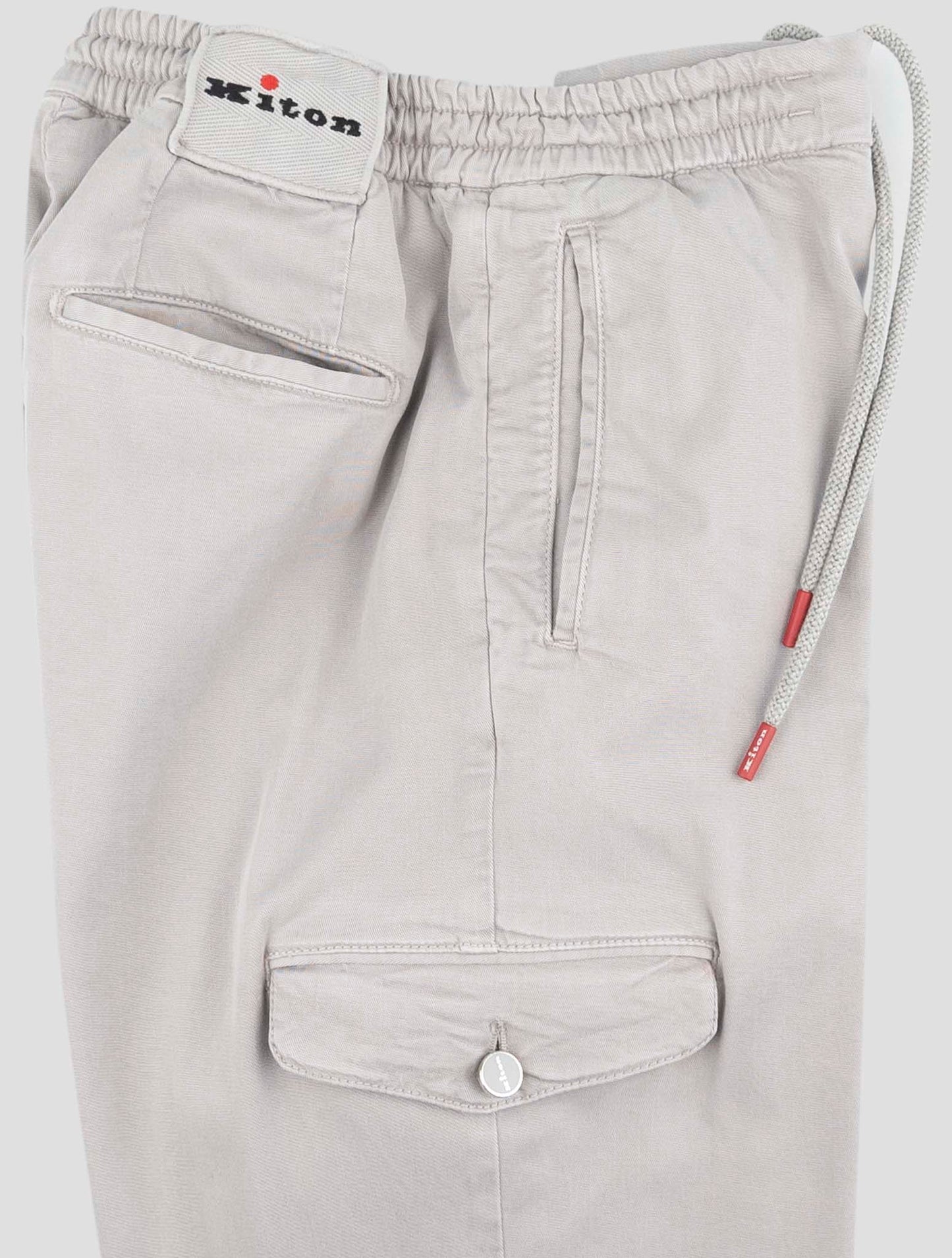 Kiton Gray Lyocell Ea Cargo Pants