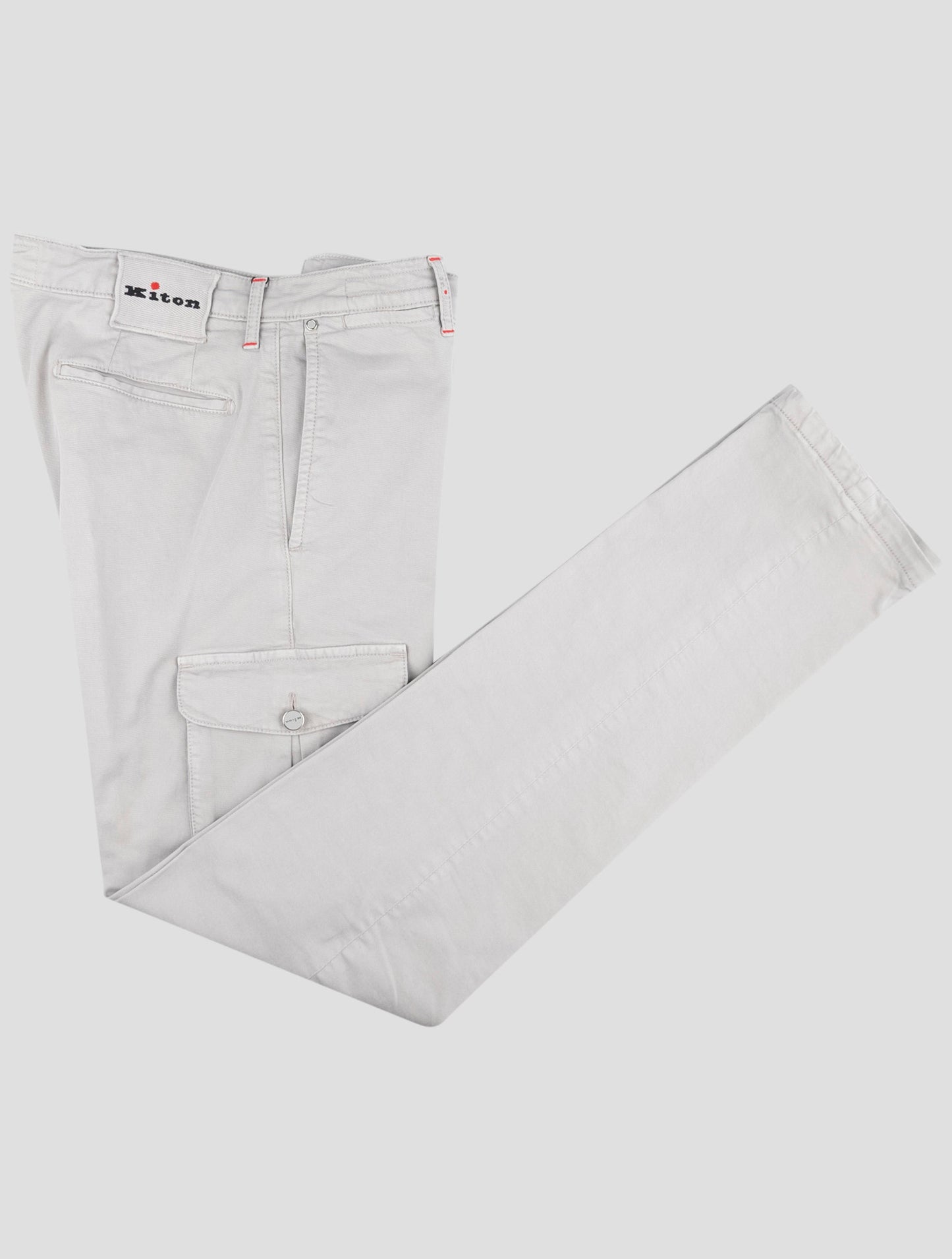 Kiton Gray Cotton Ea Cargo Pants