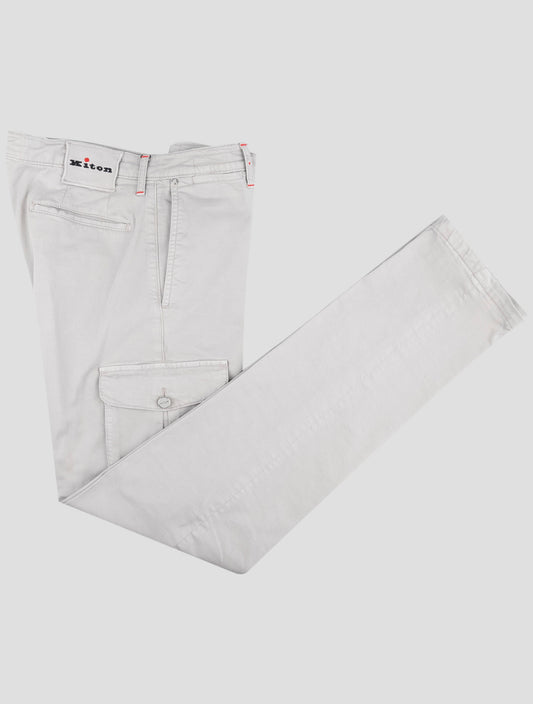 Kiton Gray Cotton Ea Cargo Pants