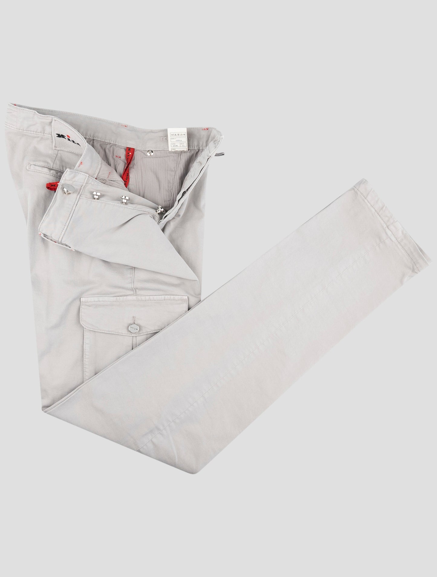 Kiton Gray Cotton Ea Cargo Pants
