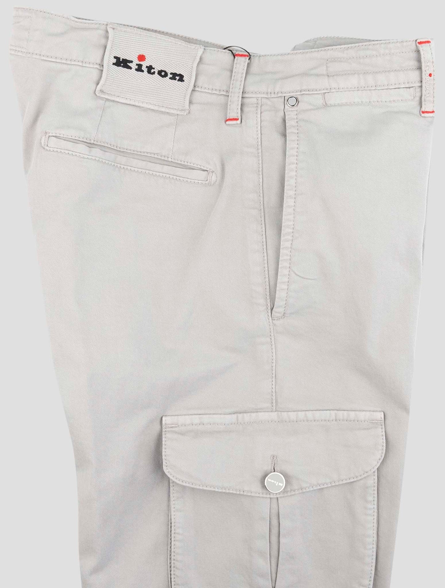 Kiton Gray Cotton Ea Cargo Pants