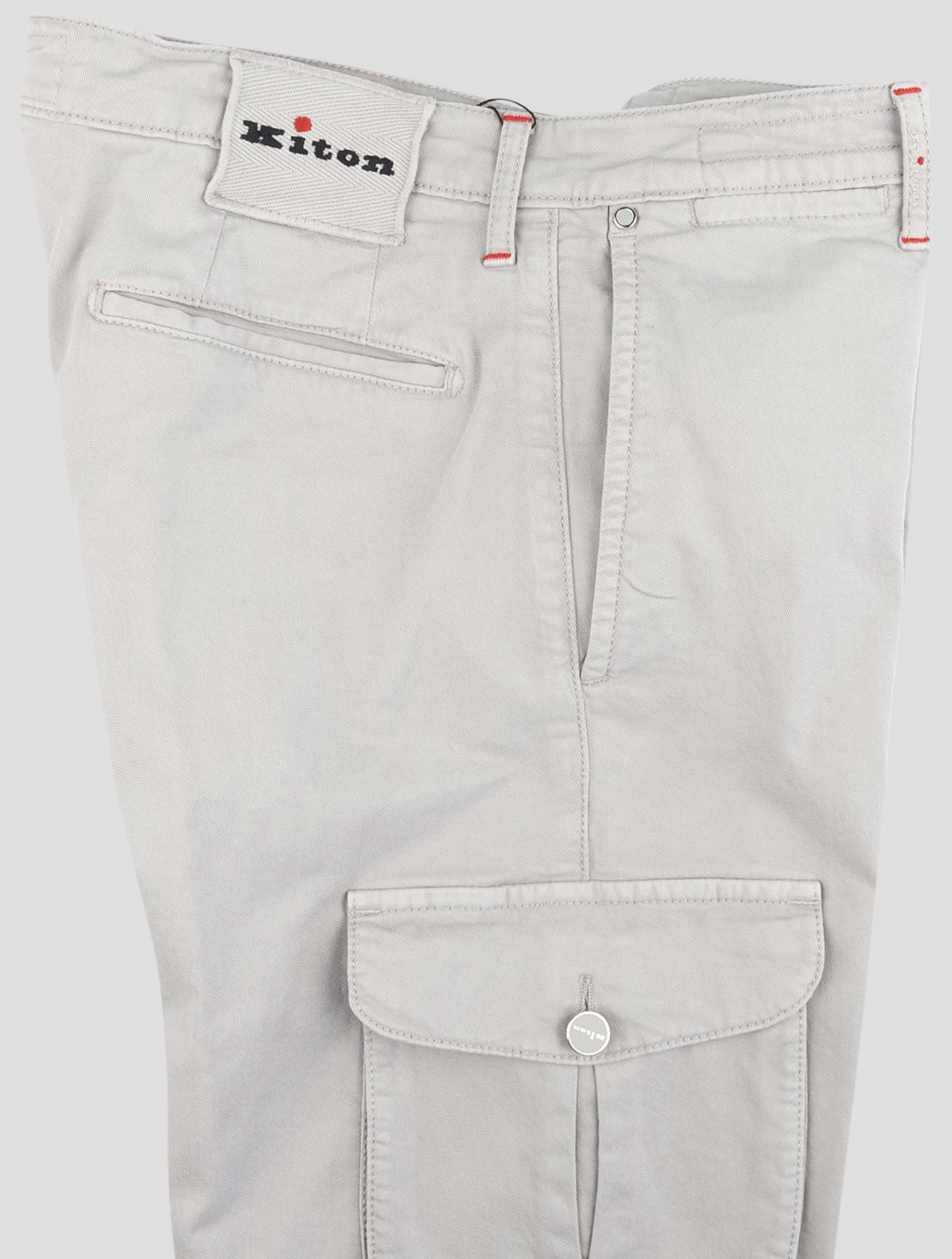 Kiton Gray Cotton Ea Cargo Pants