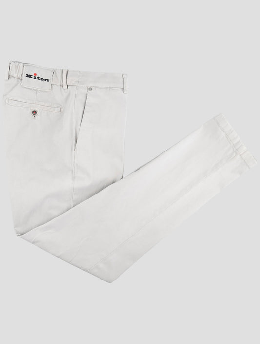 Kiton Gray Lyocell Cotton Ea Pants