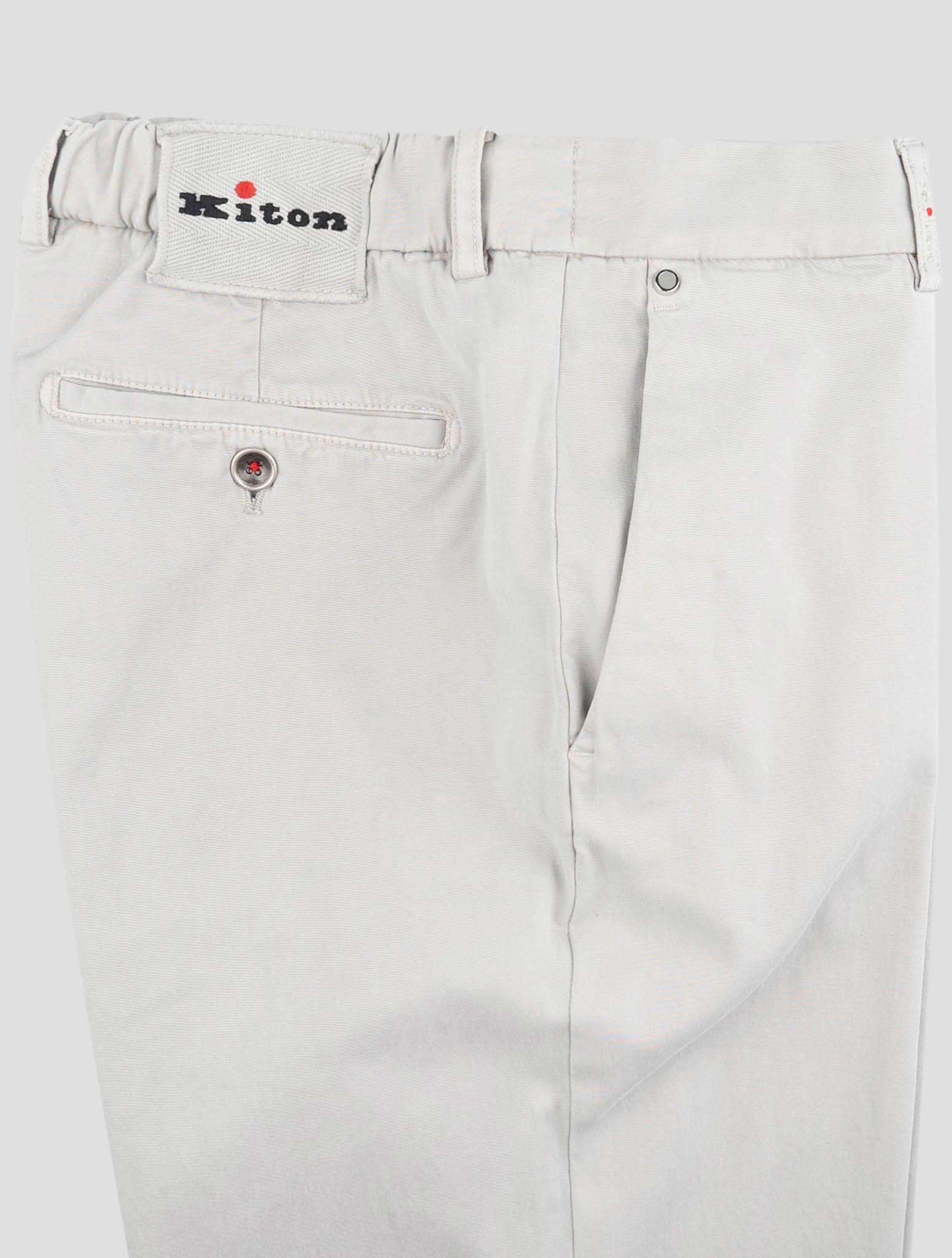 Kiton Gray Lyocell Cotton Ea Pants