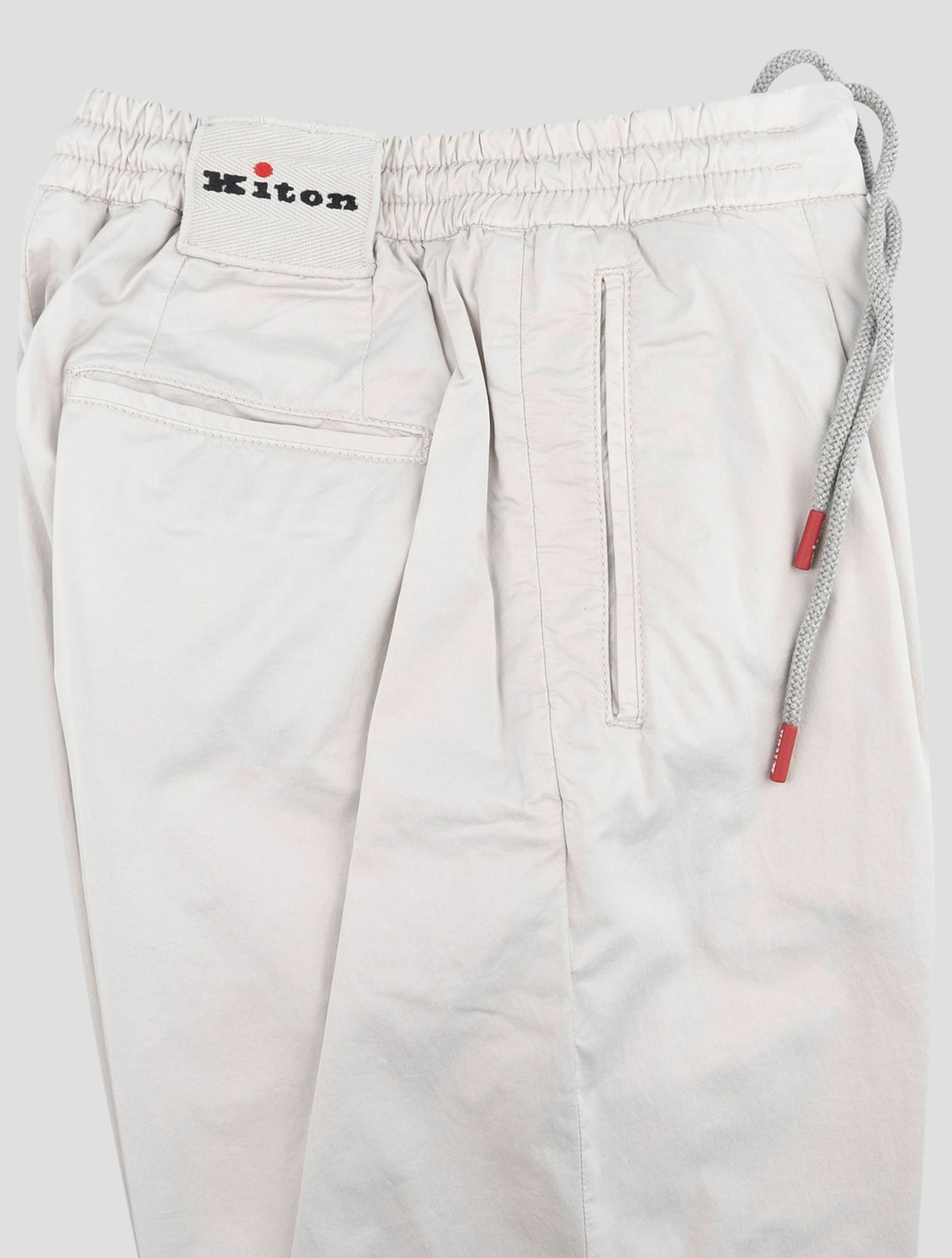 Kiton Gray Cotton Ea Pants