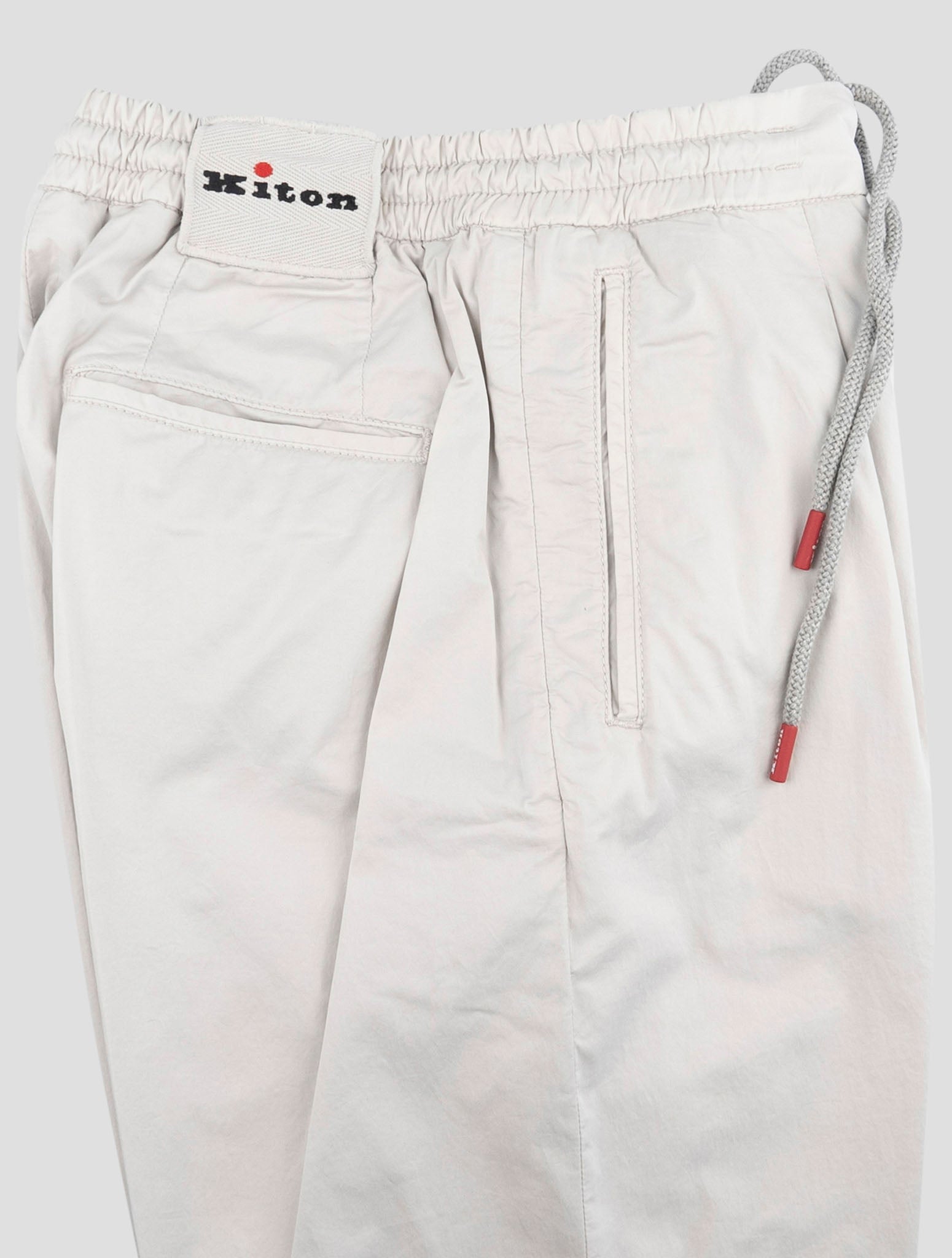 Kiton Gray Cotton Ea Pants