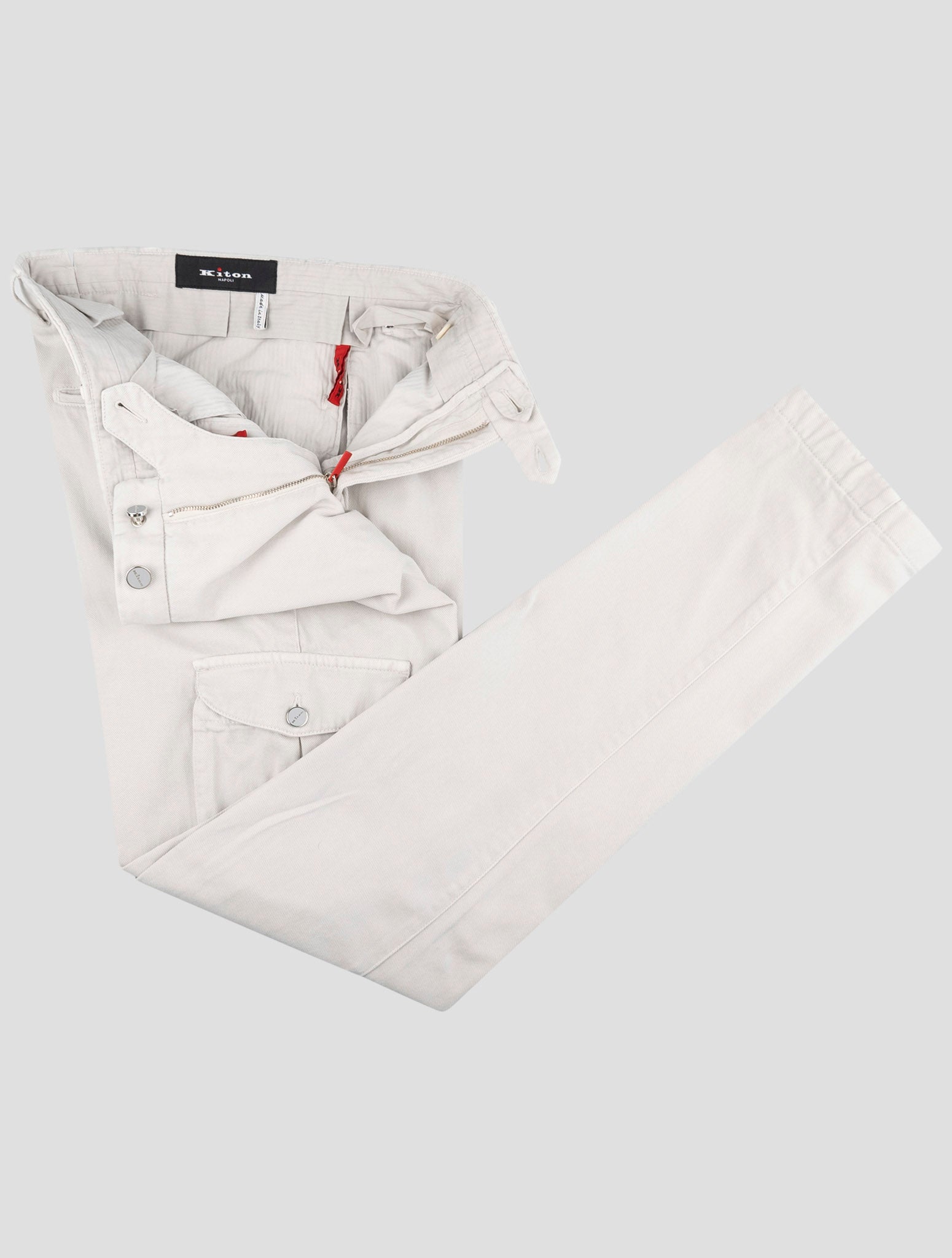 Kiton Gray Cotton Ea Cargo Pants