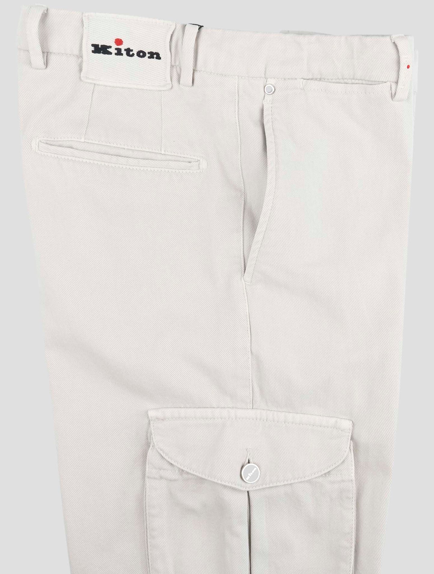 Kiton Gray Cotton Ea Cargo Pants