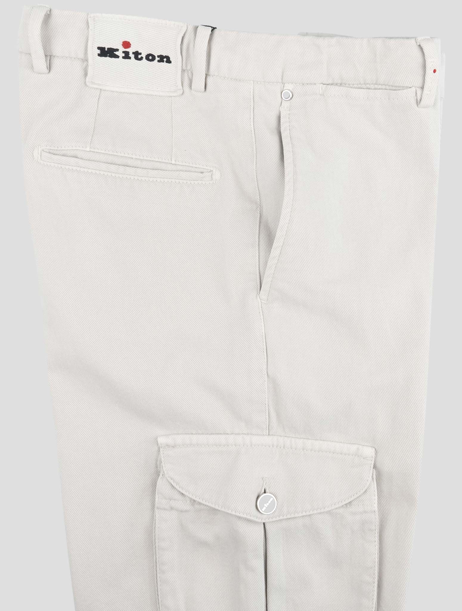 Kiton Gray Cotton Ea Cargo Pants