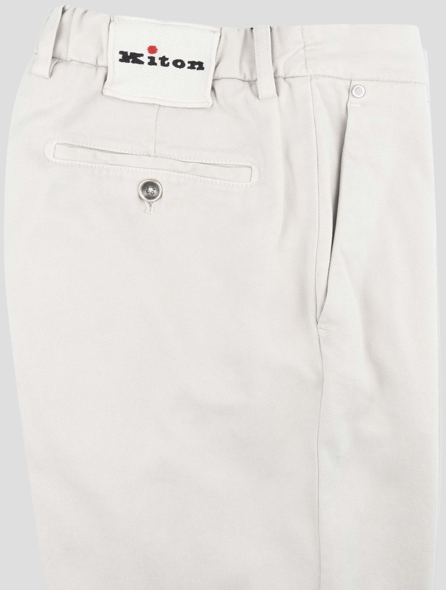 Kiton Gray Cotton Ea Pants