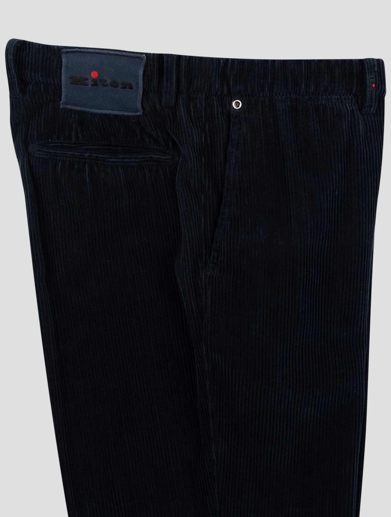 Kiton Cotton Blue Velvet Pants