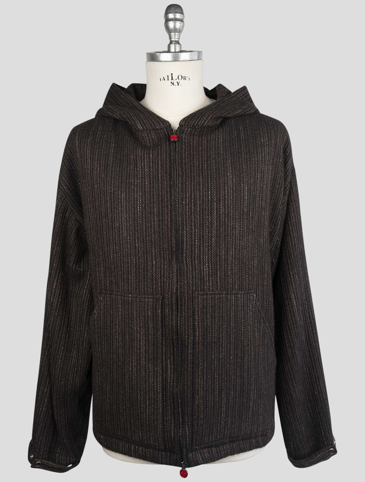 Kiton Brown Cashmere Virgin wool Silk Linen Sweater