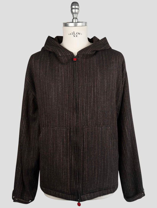 Kiton Brown Cashmere Virgin wool Silk Linen Sweater