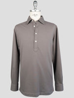 Kiton Taupe Cotton Ea Sweater Polo