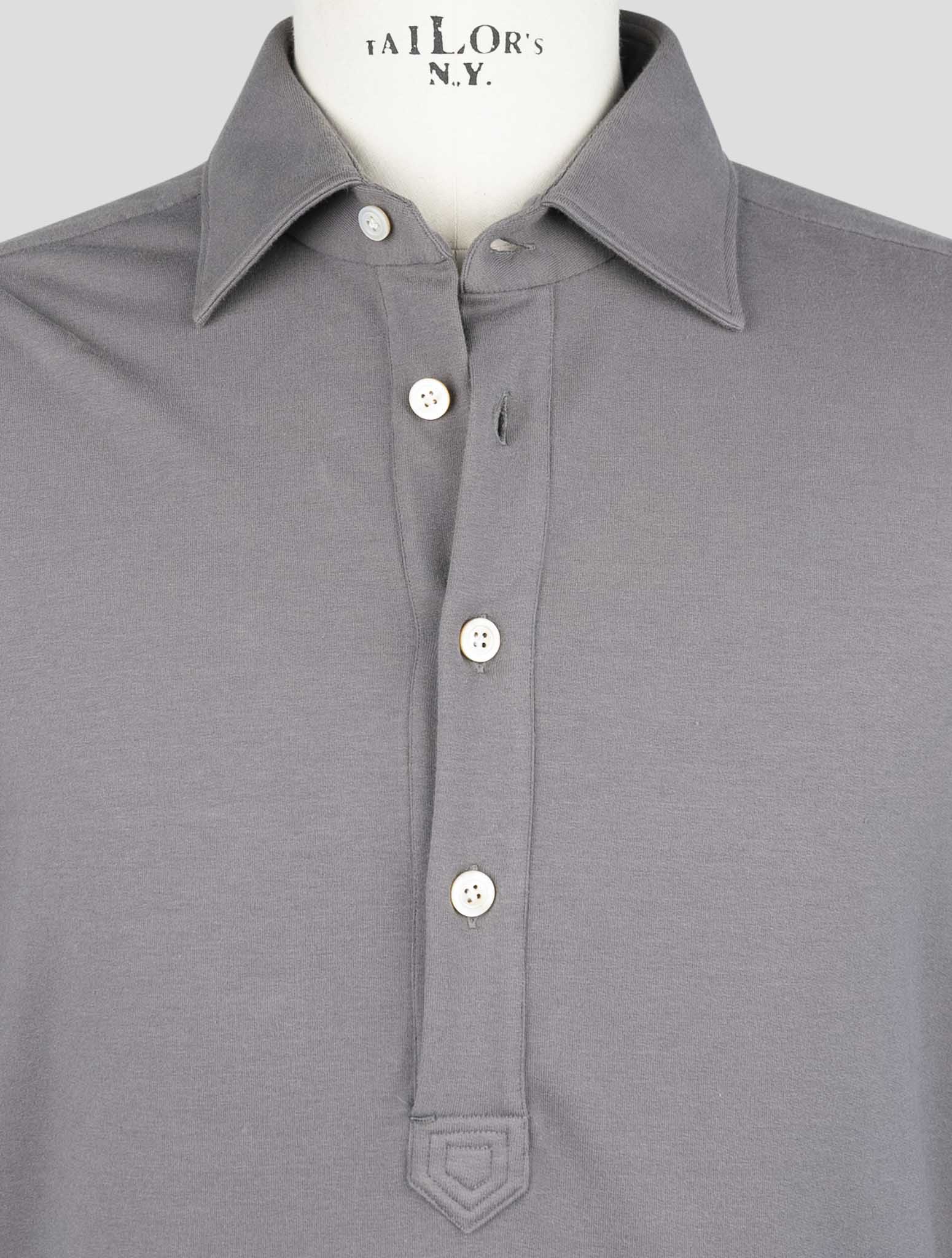 Kiton Taupe Cotton Ea Sweater Polo