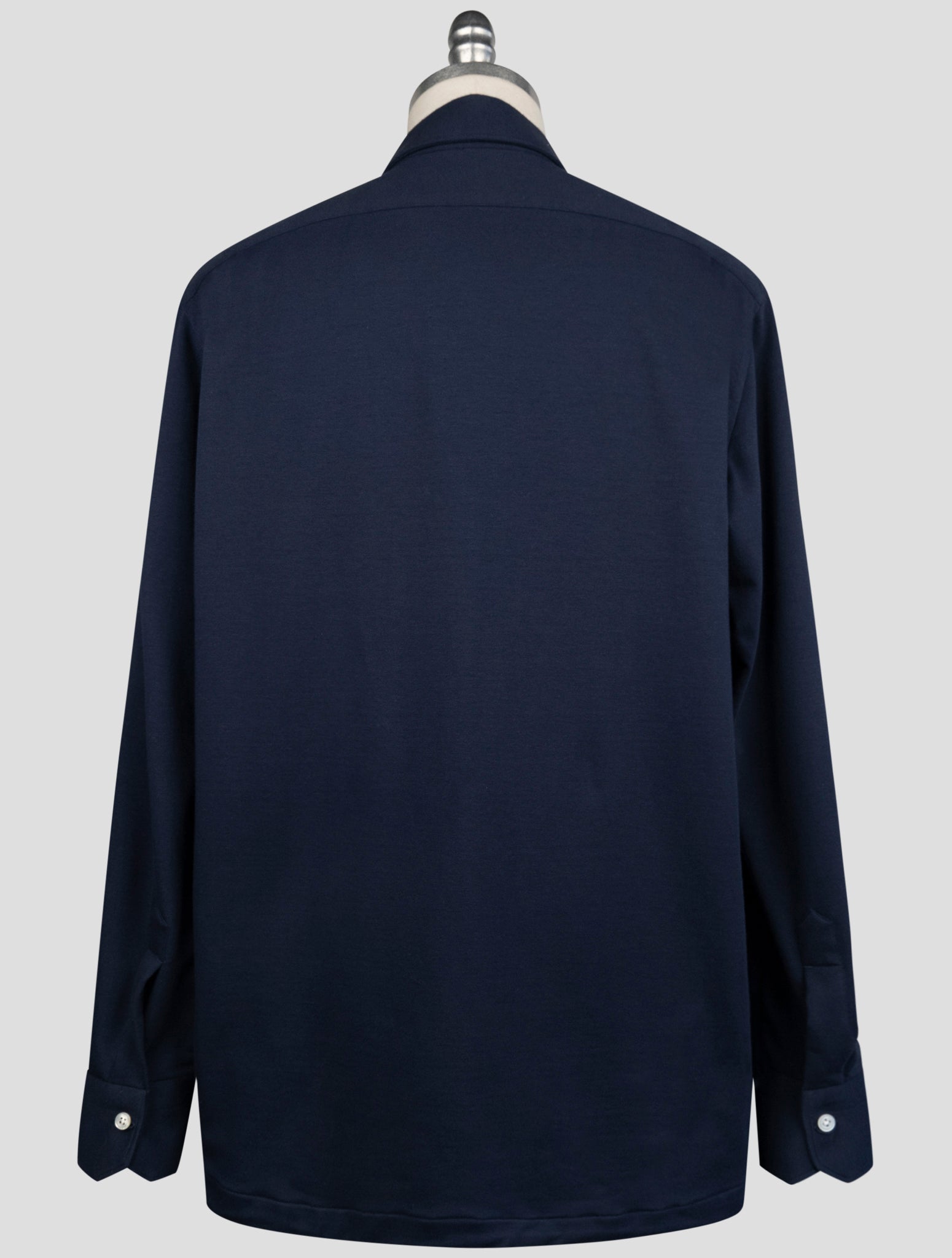 Kiton Blue Cotton Ea Sweater Polo