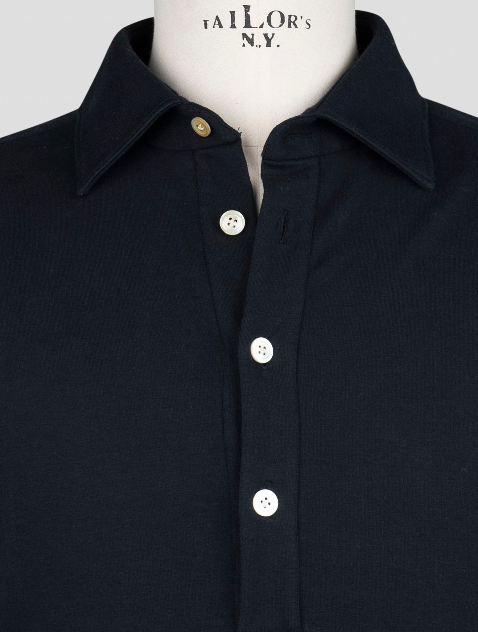Kiton Black Cotton Ea Sweater Polo
