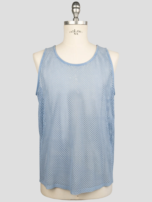 Kiton Light Blue Leather Gilet
