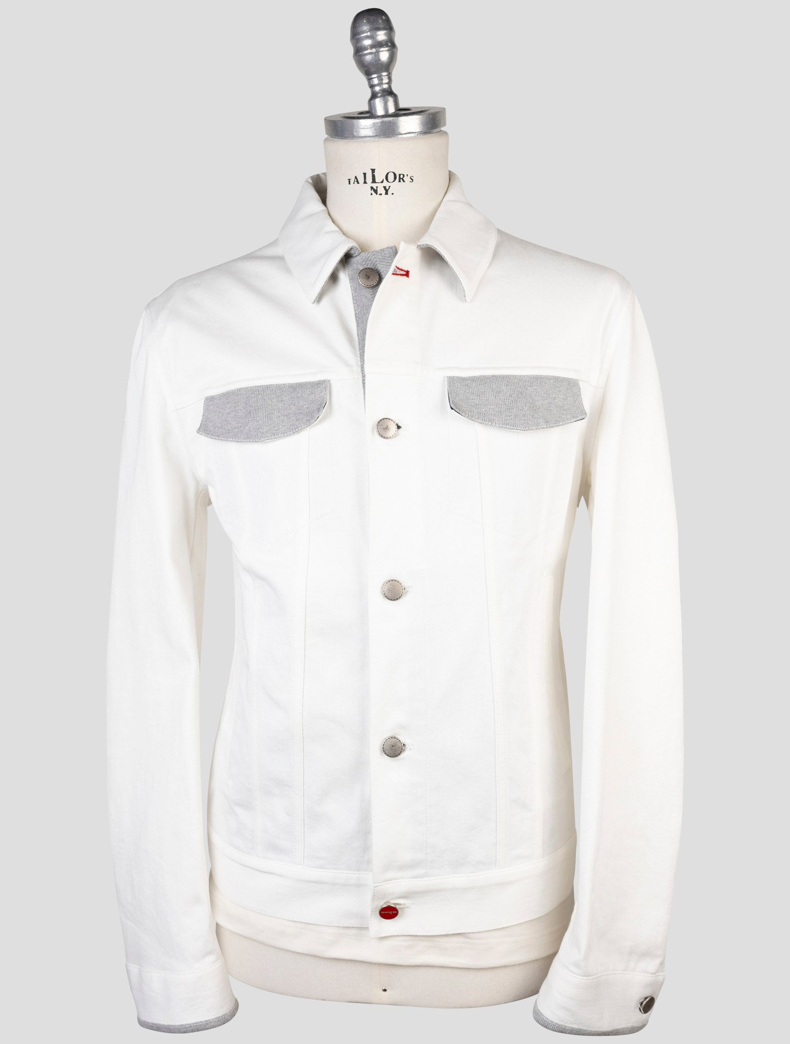 Kiton White Cotton Coat