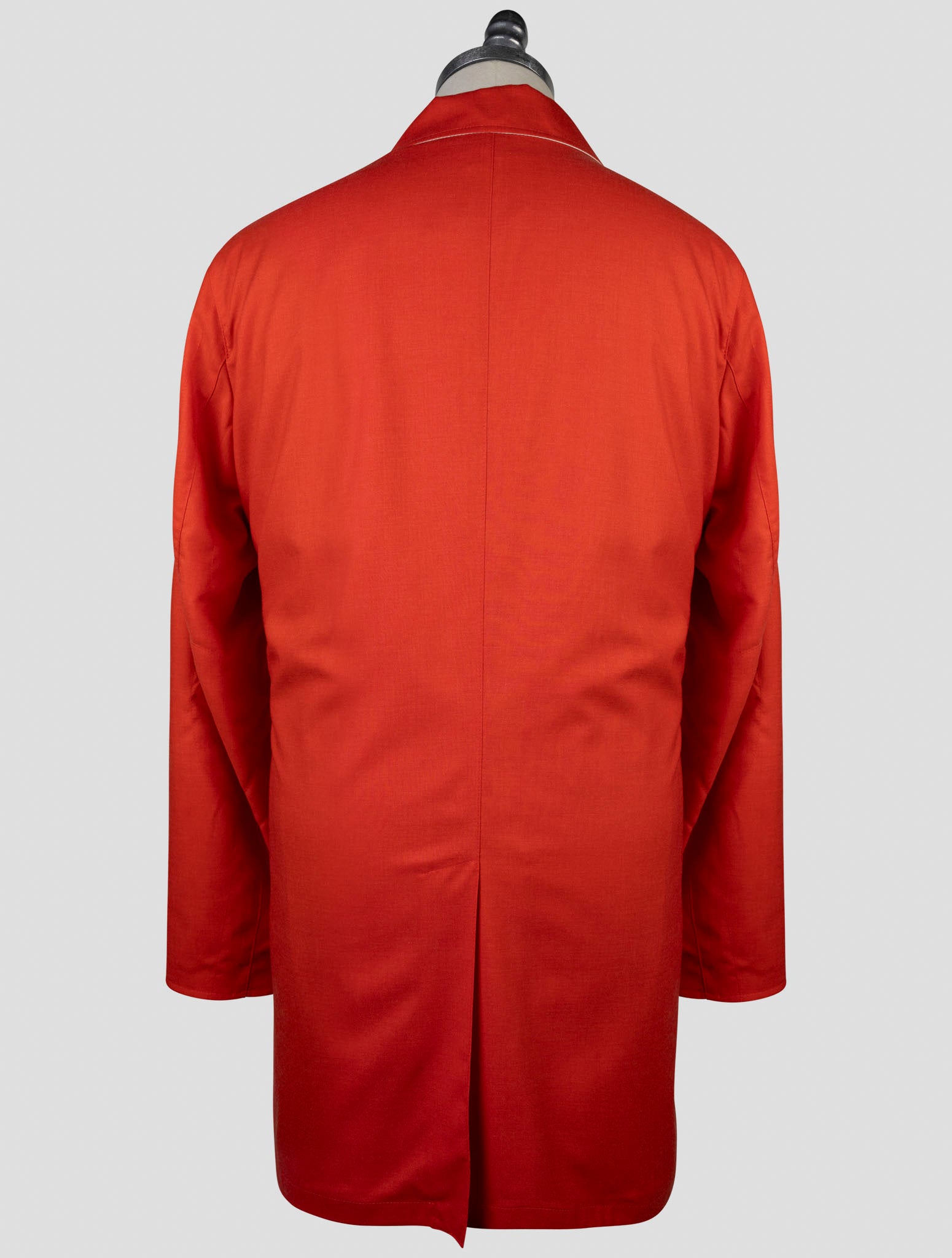 Kiton Red Beige Cashmere Silk Reverse Overcoat