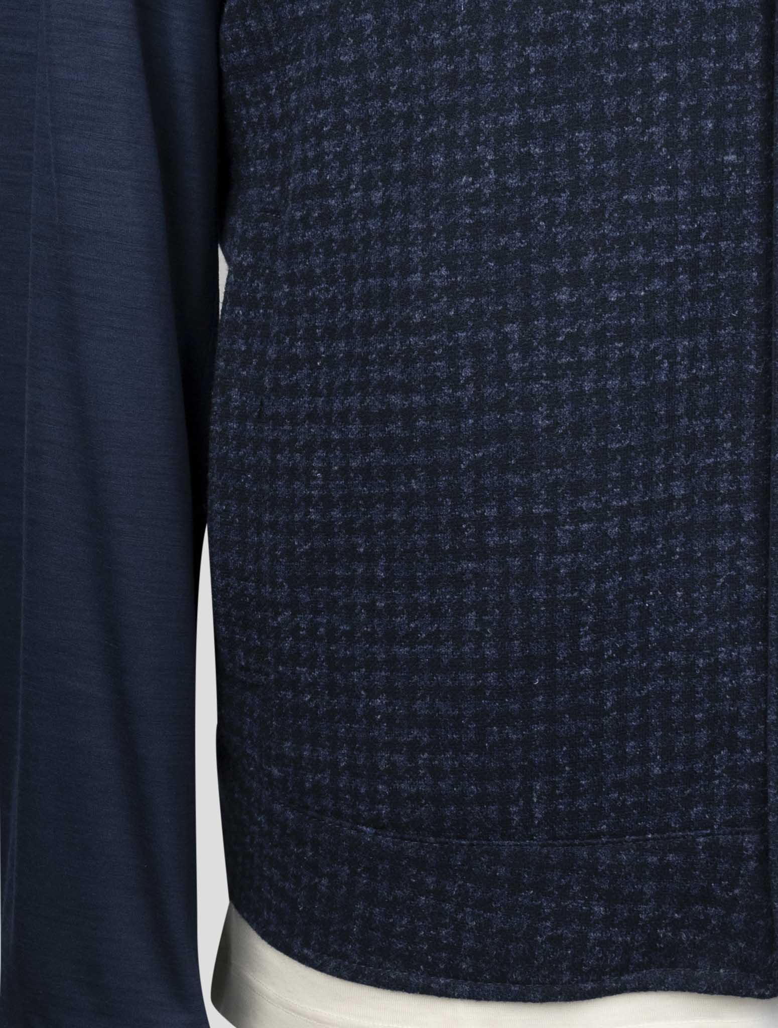 Kiton Blue Cotton Virgin Wool Silk Pl Leather Suede Reverse Coat