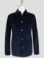 Kiton Blue Virgin Wool Silk Coat